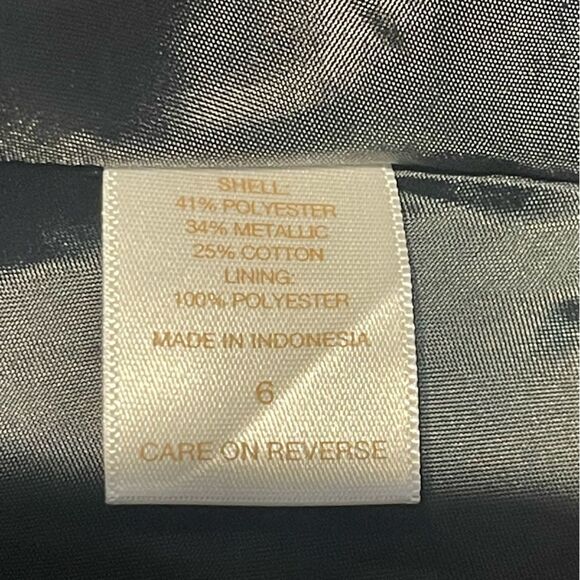 EVA MENDES NY&Co Little black dress Size 6 NWT floral pockets scoop neck - Picture 12 of 13